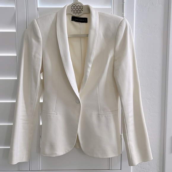 Zara white tuxedo jacket - Picture 1 of 4
